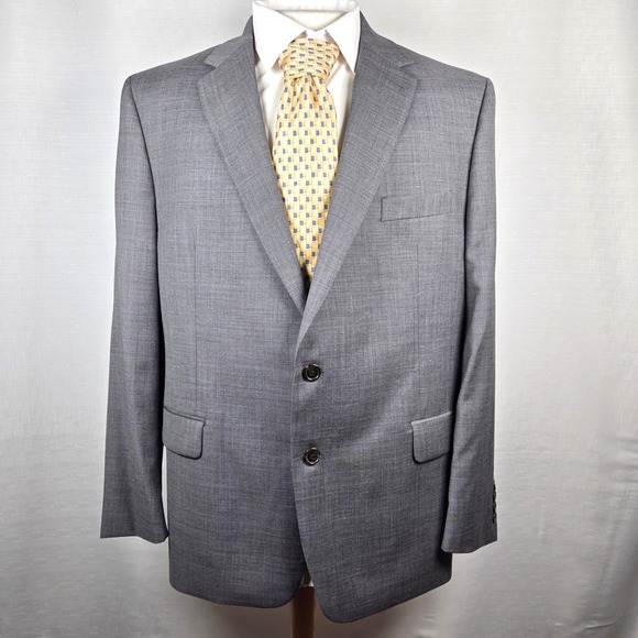 Lauren Ralph Lauren Men's Lancaster‎ Classic Ultra Flex Suit Jacket Grey 46R - Picture 2 of 11